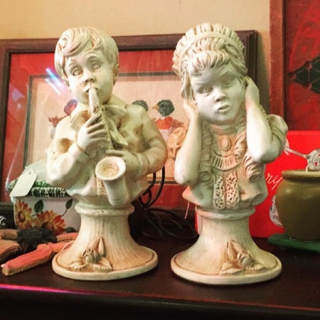 Adorable statues I found at the resale shop.